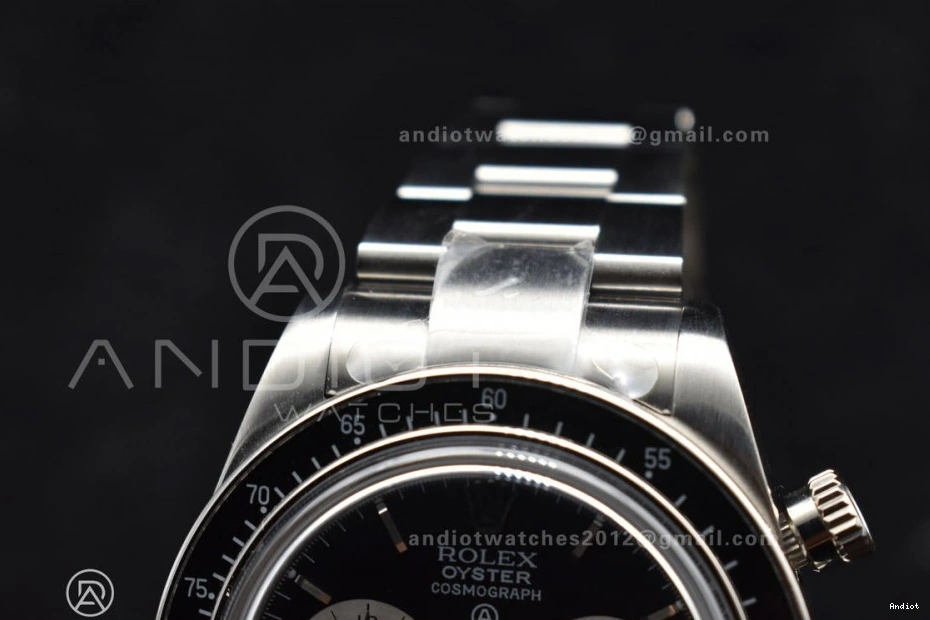 White Daytona A7750 ADGF Dial Best SS Bracelet Black on Edition SS 0311